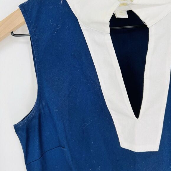 STS Sail to Sable | SZ XS | Navy White Colorblock Sleeveless Dress | Nautical - Picture 3 of 5